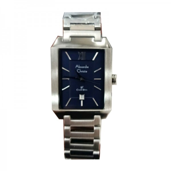 Alexandre Christie AC 8643 Silver Black Man MDBSSBA